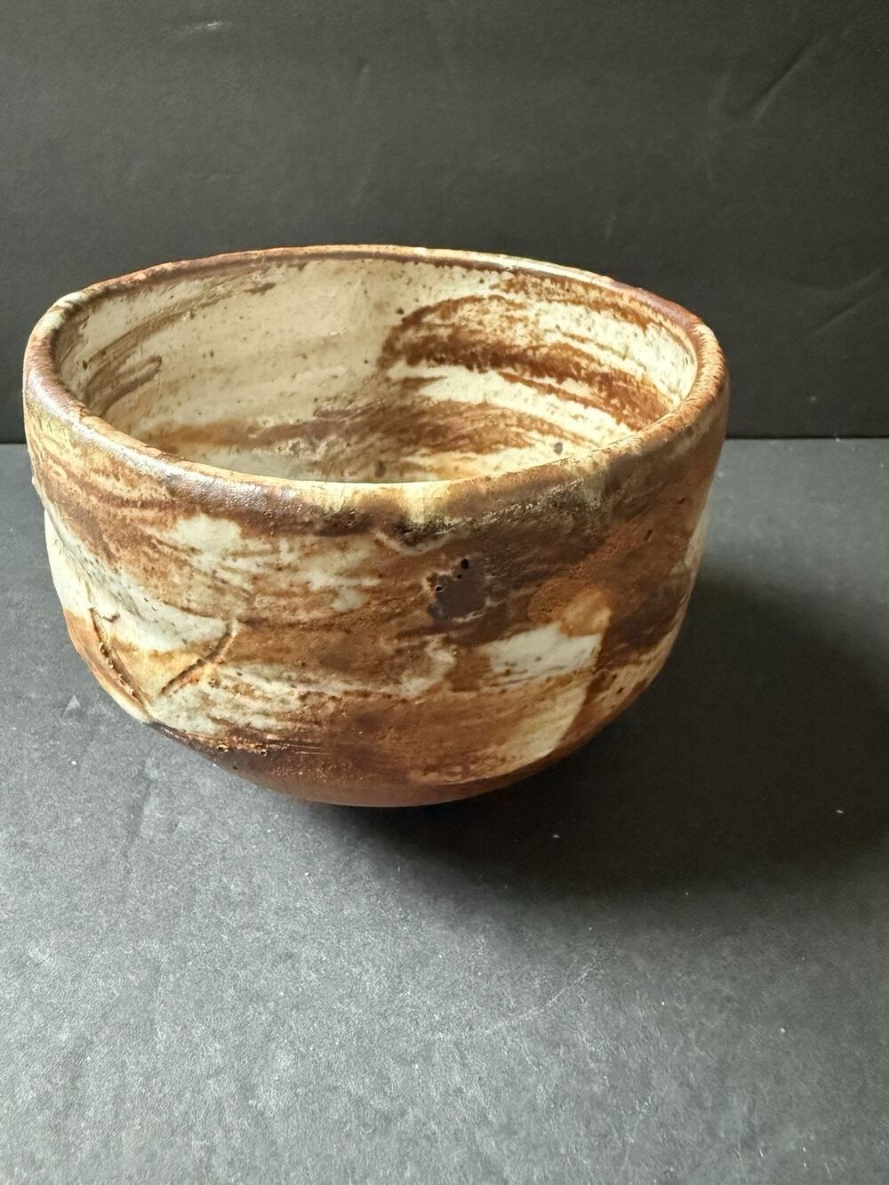Ceramic Japanese Tea Ceremony Matcha Bowl Handcrafted Rustic Brutalist Artisan